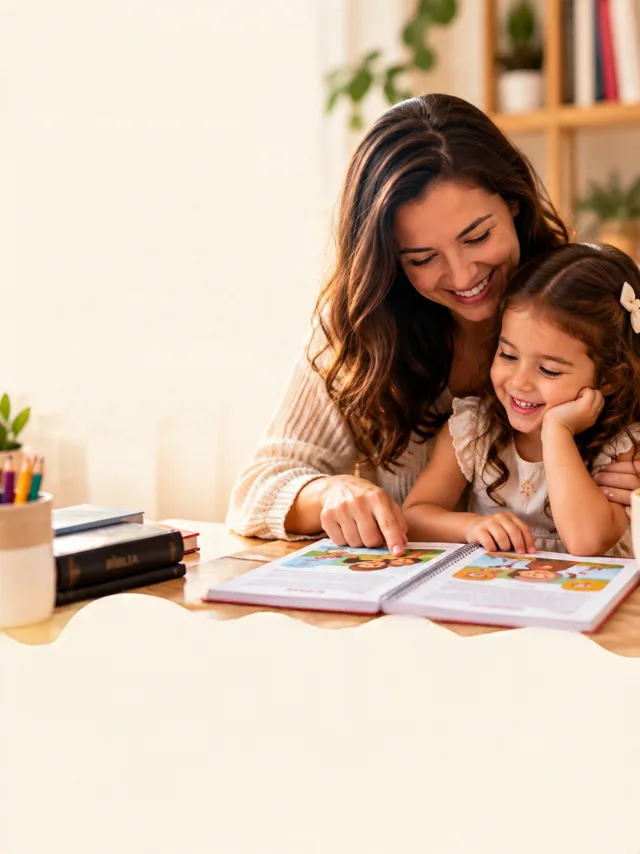 Imagem da identidade Estação Semente: mãe e filha em um momento de leitura